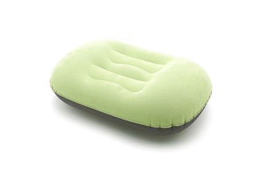 青/緑色膨脹可能な旅行枕ポリエステル/綿材料 サプライヤー